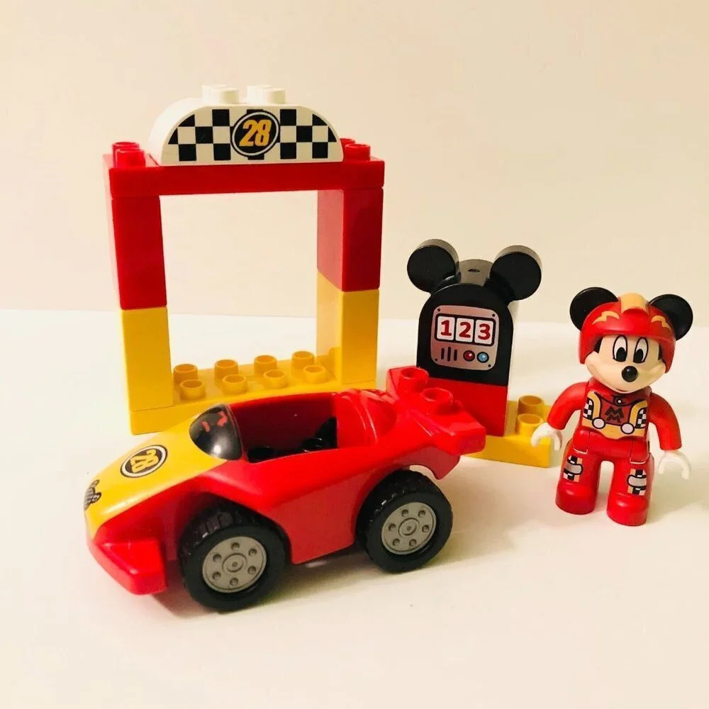 Lego Duplo Disney Mickey Mouse Roadster Racers Car Playset Incomplete